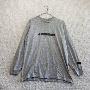 Y2K Orage Graphic Tee Snowboard Men's Sz M Gray Long Sleeve shirt Skater 2000's